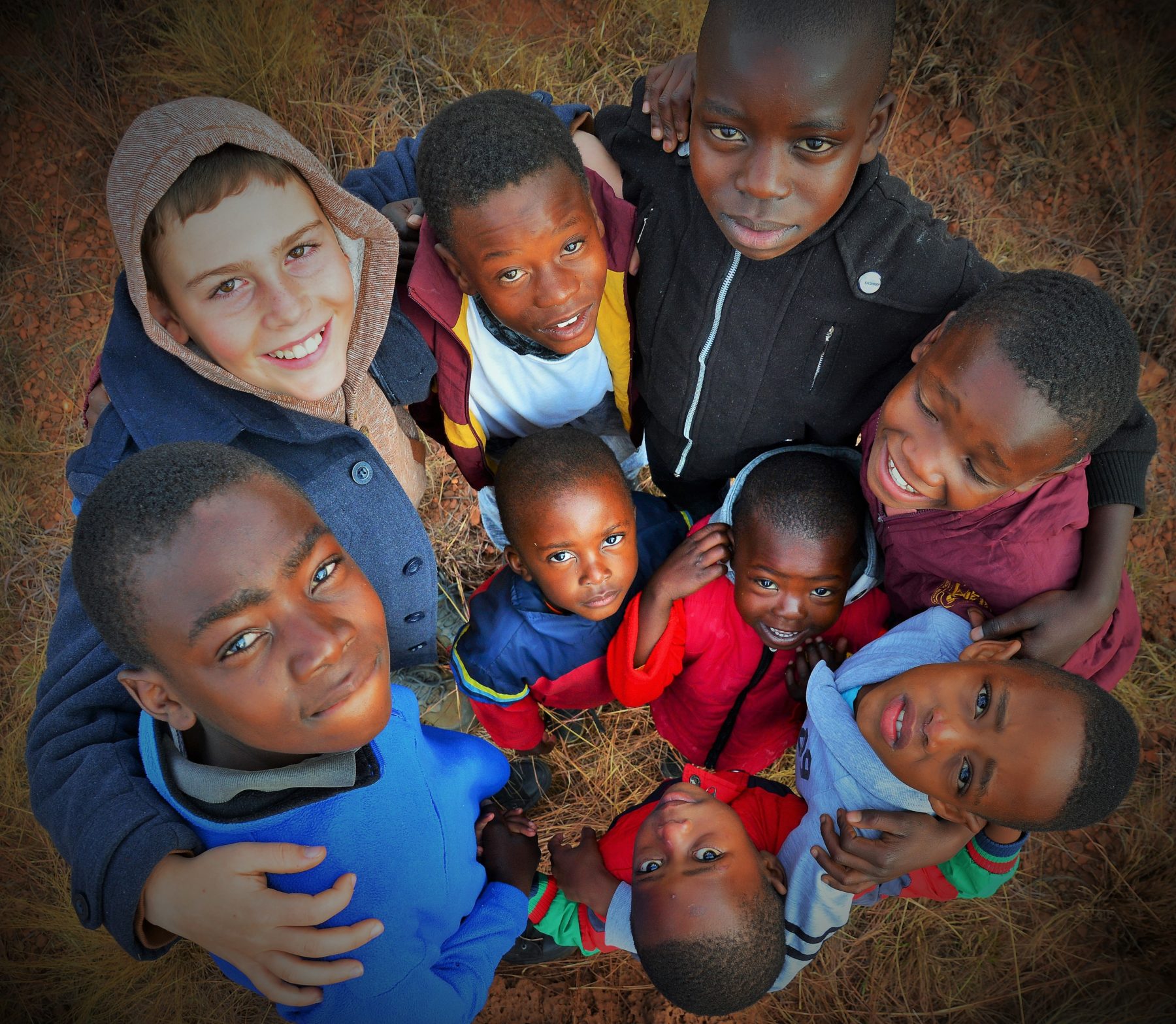 Children looking up